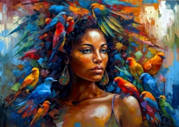 Enjoy puzzel Gevederde koningin 1000 stukjes