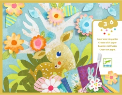 Djeco creatie met vloeipapier uit het bos