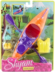 Kajak voor pop met accessoires