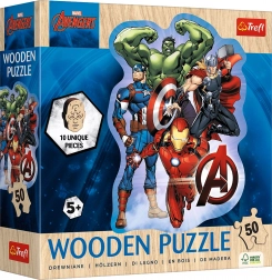 Houten contourpuzzel AVENGERS – 50 stukjes