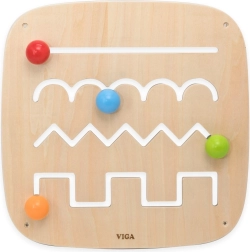 Viga Toys wand-motoriekbord met kralen