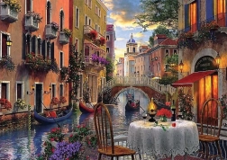 Puzzel 6000 stukjes romantisch diner in Venetië