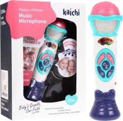 Kinderkaraoke-microfoon 12m+ met stemverandering, opname en lichtjes