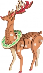 houten 3D-puzzel kerst rendier