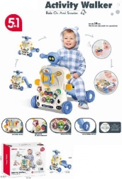 loopstoel en loopfiets 5-in-1 voor kinderen – blauw