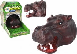 Pluche handpop nijlpaard