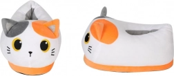 Pluchen pantoffels oranje katten