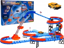 Racebaan met ladder, 90 delen, met LED-autootje