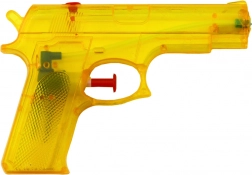Klein geel plastic waterpistool 15 × 10,5 cm