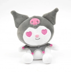 pluchen knuffel Kuromi 20 cm grijs