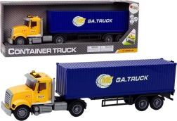 Vrachtwagen met aanhanger met effecten en aandrijving