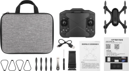 Inklapbare drone in controller met wifi-camera 720p en afstandsbediening