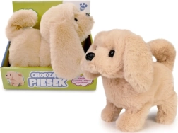 Lopend pluchen hondje 15 cm