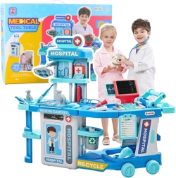 Dokterskoffertje 2-in-1 – ziekenhuis in een koffer met licht en geluid