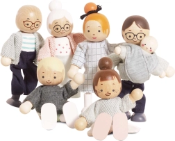 Familie houten poppen voor het poppenhuis Le Toy Van (7 stuks)