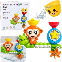 Waterspeelgoed voor in bad met aapje en bekertje met zuignappen