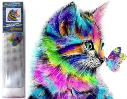 diamond painting kitten met vlinder 30 × 40 cm