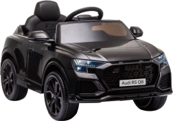 Elektrische kinderauto Audi RS Q8 met afstandsbediening en LED – zwart
