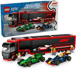 LEGO® City 60445 Vrachtwagen F1® met F1® RB20 en AMR24 auto’s
