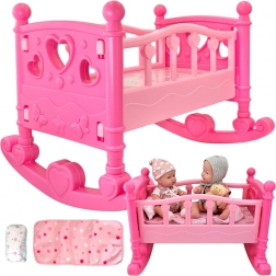 Roze wiegje voor poppen Woopie Royal