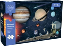 Interactieve houten puzzel zonnestelsel A4
