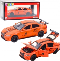 Metalen model JAGUAR met verlichting en geluiden, oranje