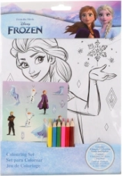 Set kleurplaten en stickers Frozen