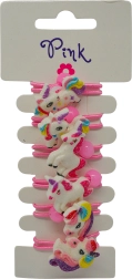 Elastiekjes met eenhoorns 6 stuks