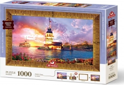 Puzzel met lijst en lijm 3in1 Meisjestoren 1000 stukjes