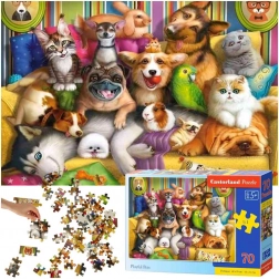 Puzzel 70 stukjes – speelse dieren CASTORLAND