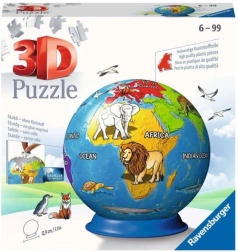 Ravensburger 3D-puzzel kinderwereldbol, 72 stukjes