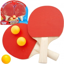 Woopie Set Batjes Voor Tafeltennis + 3 Ballen