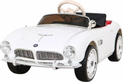 Elektrische kinderauto BMW 507 retro – witte roadster