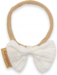 Mousseline haarband voor baby’s New Baby wit