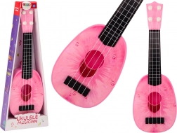 Ukulele voor kinderen Mini gitaar 4 snaren perzikmotief roze