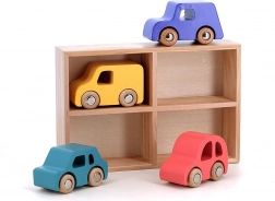 Set van 4 houten auto’s City van Vilacity