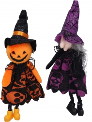 Halloween-decoratie heks en vogelverschrikker om op te hangen