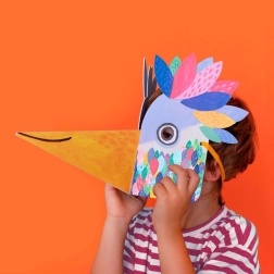 LONDJI masker met zelfklevende accessoires Be Wild! Bird