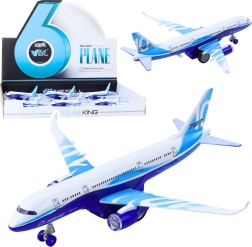 Metalen passagiersvliegtuig met pull-back aandrijving, licht en geluid 23 cm