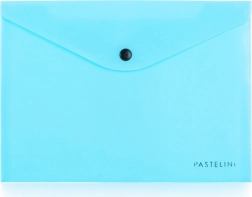 Documentenmap met drukknoop A5 PASTELINI blauw