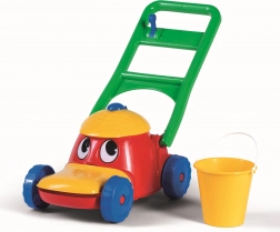 Vrolijke plastic grasmaaier voor kinderen