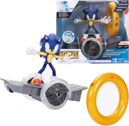Set JAKKS SONIC THE HEDGEHOG – figuur op op afstand bestuurbaar voertuig met ring