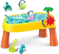Woopie water- en zandtafel 2-in-1 met piratenmotief en 8 accessoires
