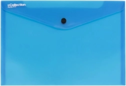 A4-documentenmap met drukknoop eCollection, blauw, 5 stuks