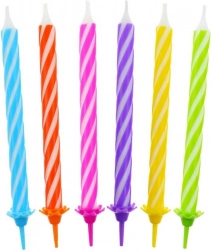 Verjaardagskaarsjes met spiraalpatroon GODAN, 24 st.