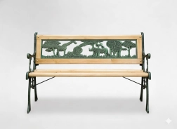 Tuinbank voor kinderen 82 × 39 × 50 cm van hout en gietijzer
