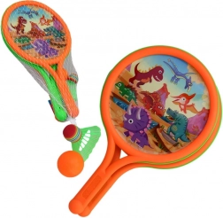 Rackets met balletje en mandje voor buitenspeelplezier