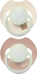 Lovi dynamische lichtgevende fopspenen PRIME, siliconen, 18m+, 2 stuks, Ivory/Blush