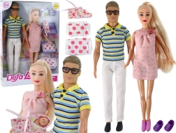 Zwangere pop DEFA LUCY – familieset met baby en partner
