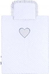 Kinderwagendekens van minky New Baby wit